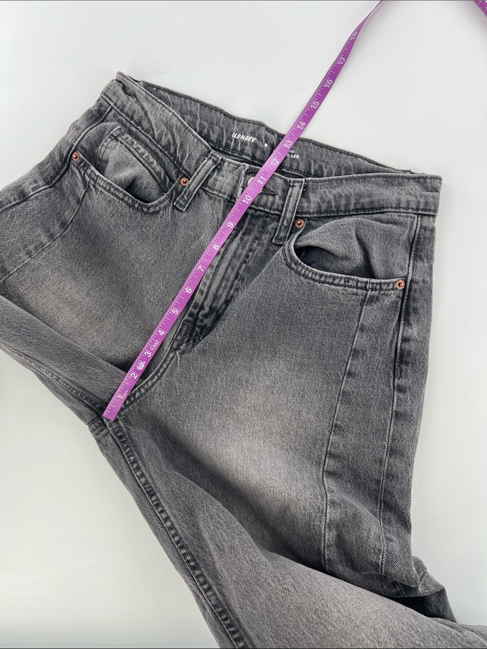 Old Navy Extra High Rise Barrel Leg Denim Jeans Relaxed Fit Baggy Street 8 - Picture 6 of 10